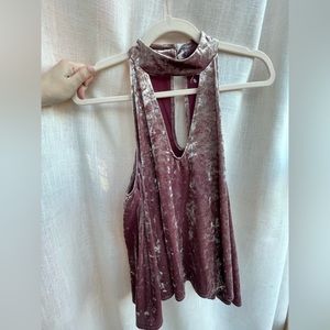 3 for $15 🦋 AEO Crushed Velvet Off shoulder flowy blouse Pink / Rose Vneck XS